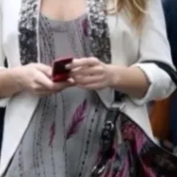 EDUN Gray Silk tank top S Gossip Girl Serena - Picture 6 of 6